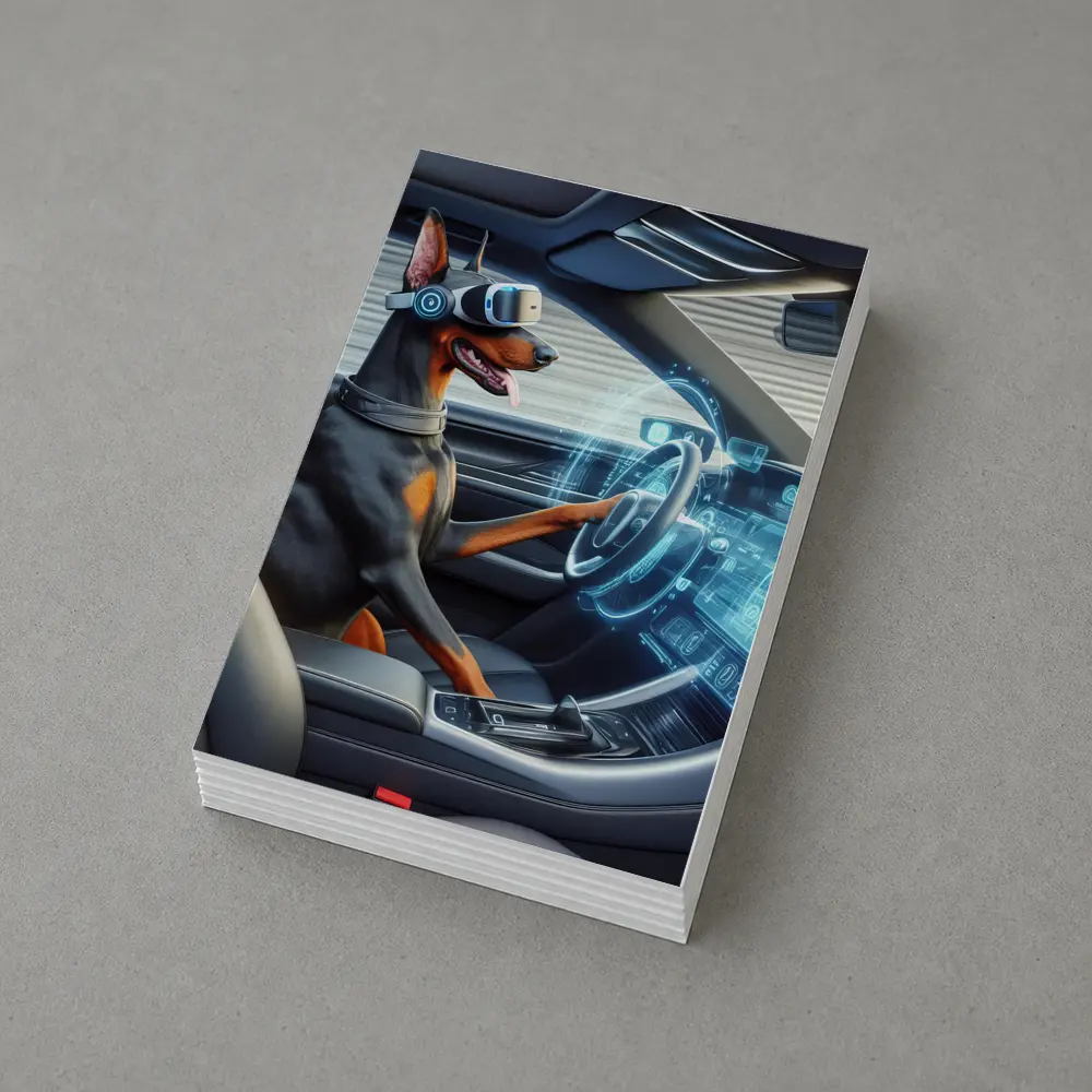 Doberman Pinscher Driving Car VR Headset – Postcards