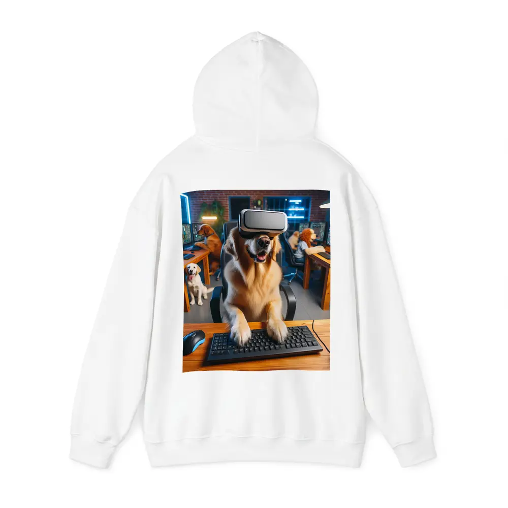 Golden Retriever Gaming With VR Headset – Hoodies