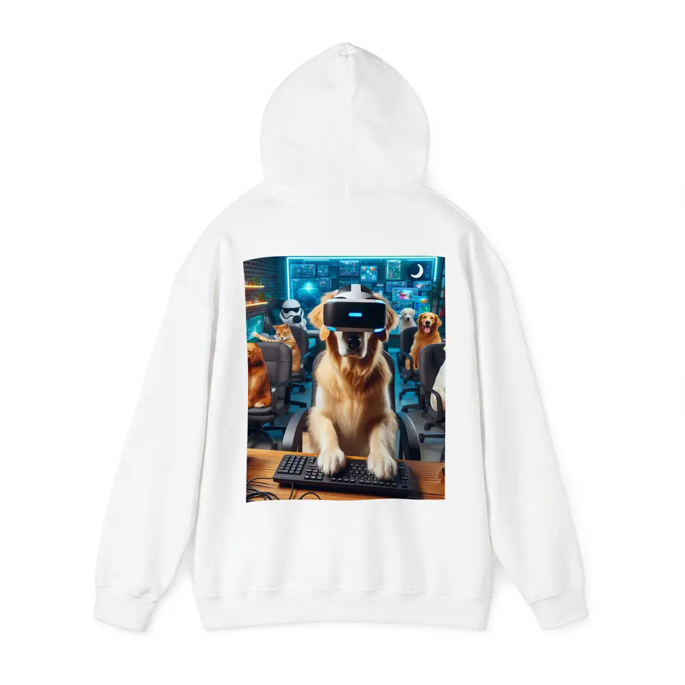 Golden Retriever Gaming With VR Headset – Hoodies