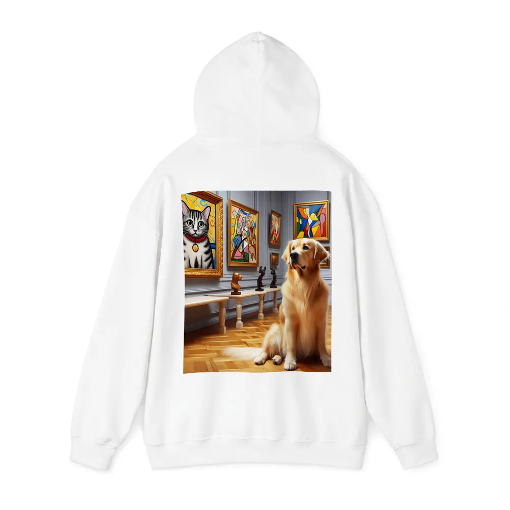 Golden Retriever Dog in Art Museum Gallery – Hoodies