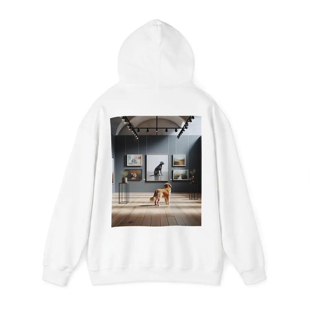 Golden Retriever Dog in Art Gallery – Hoodies