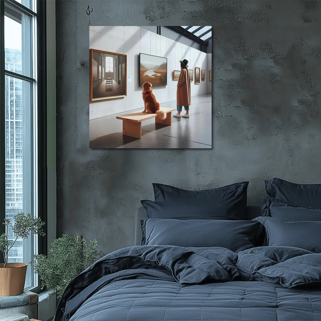 Golden Retriever Dog Art Gallery Museum – Wall Art