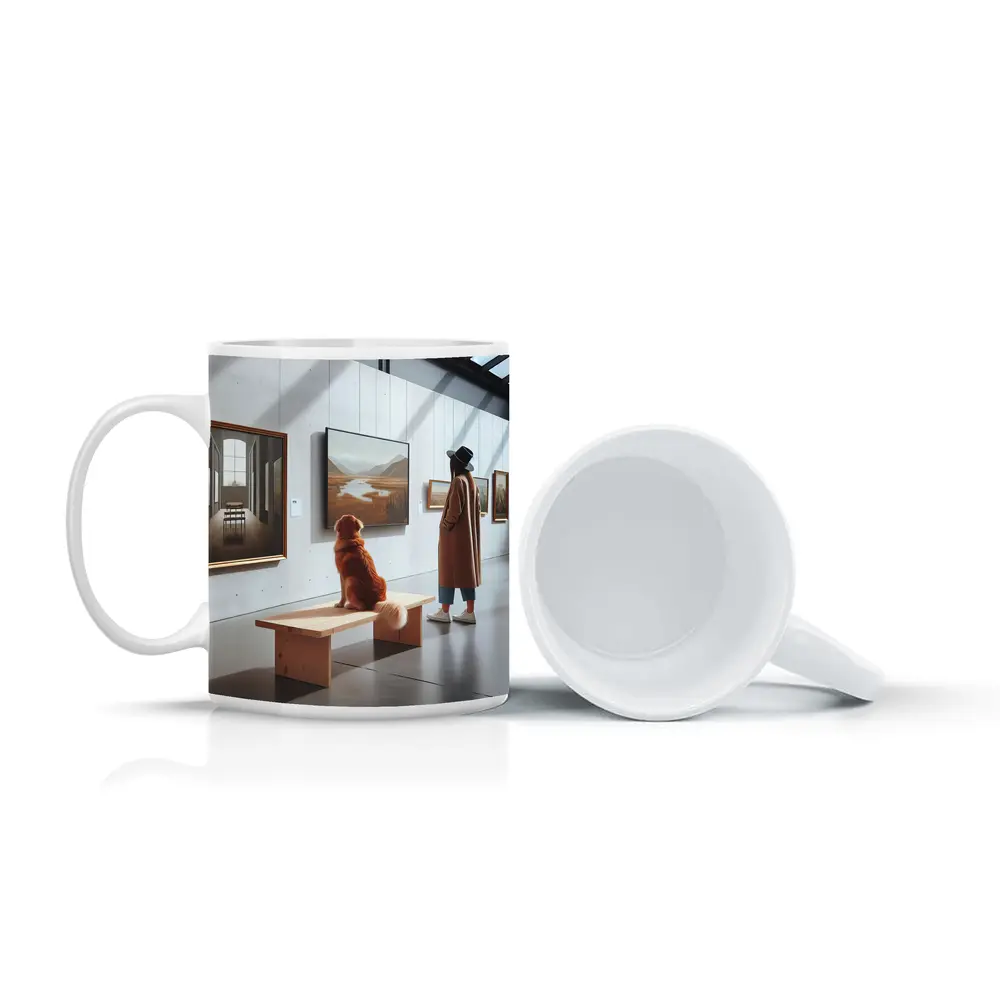 Golden Retriever Dog Art Gallery Museum – Mugs