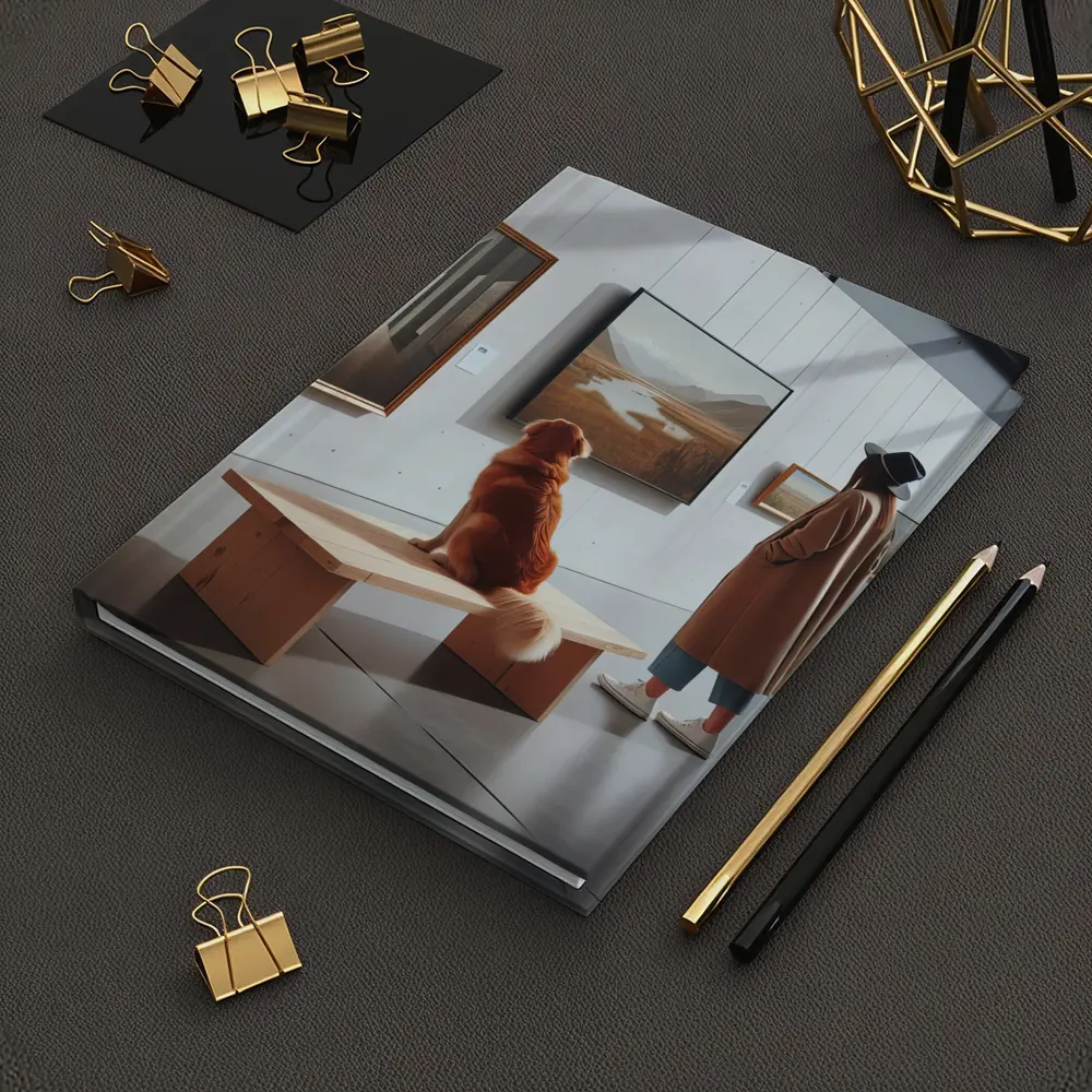 Golden Retriever Dog Art Gallery Museum – Notebooks