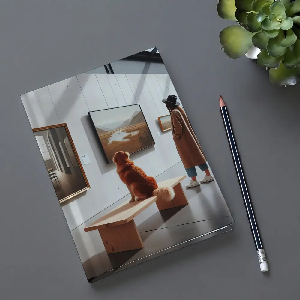 Golden Retriever Dog Art Gallery Museum – Notebooks