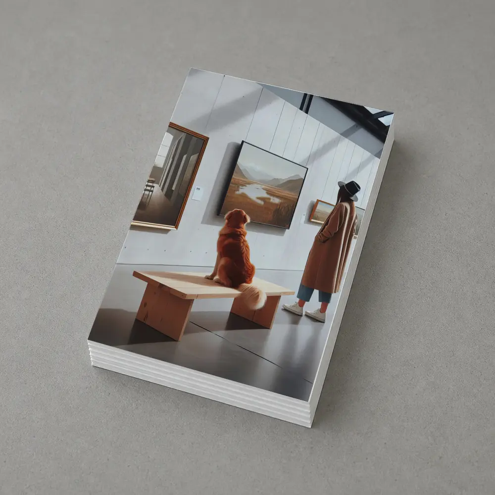 Golden Retriever Dog Art Gallery Museum – Postcards