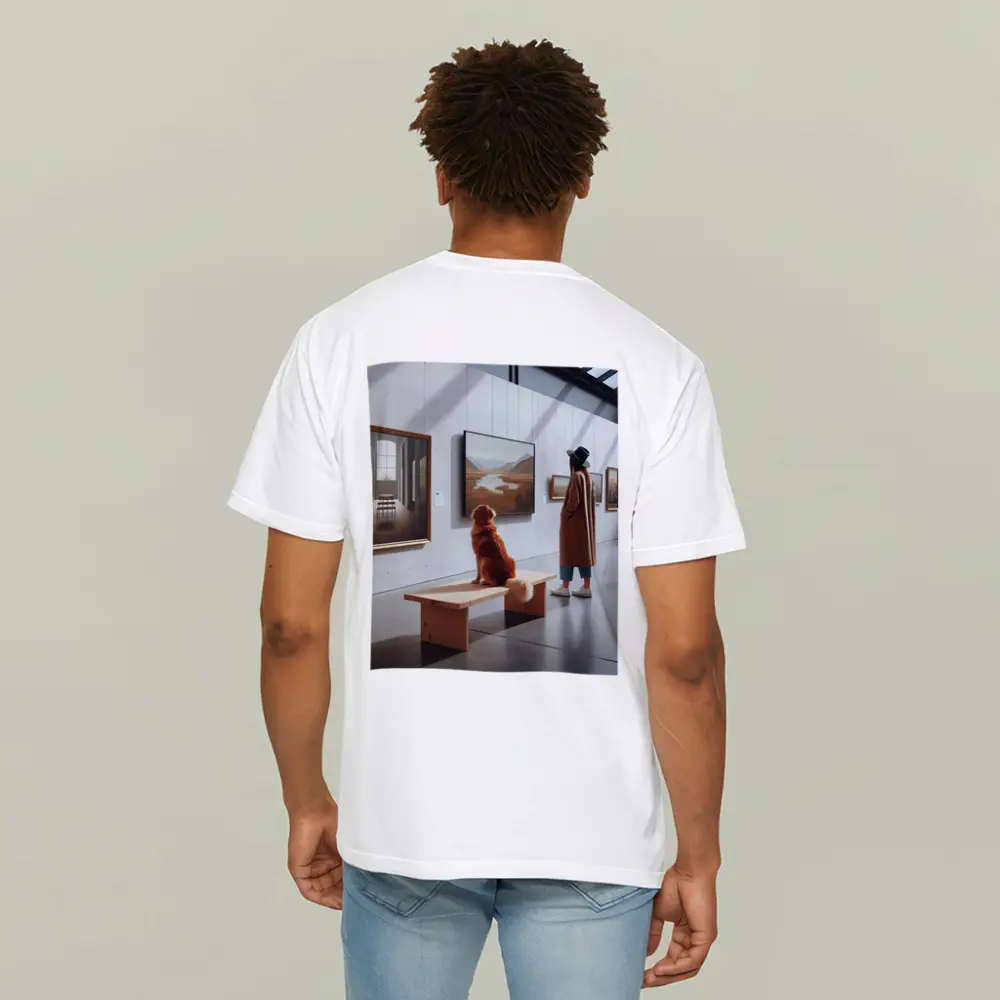 Golden Retriever Dog Art Gallery Museum – T-Shirts