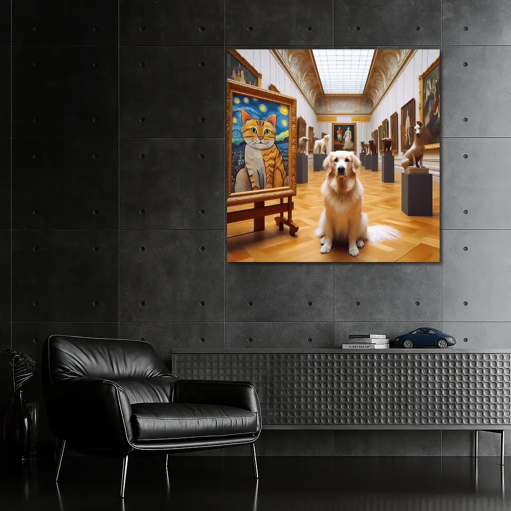 Golden Retriever Dog Art Gallery Museum – Wall Art