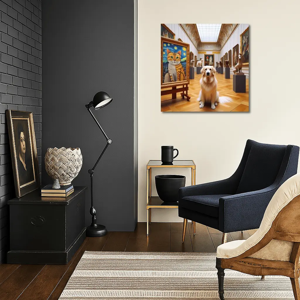 Golden Retriever Dog Art Gallery Museum – Wall Art