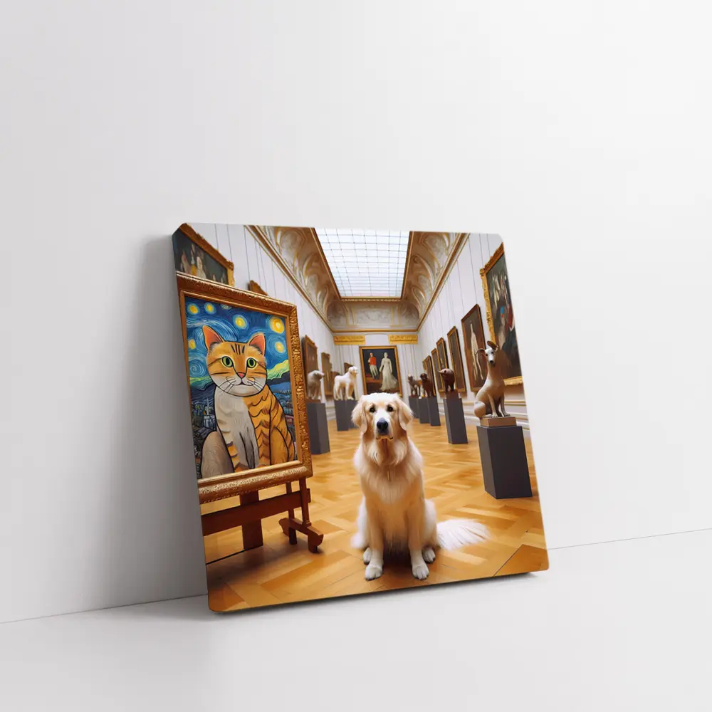Golden Retriever Dog Art Gallery Museum – Wall Art