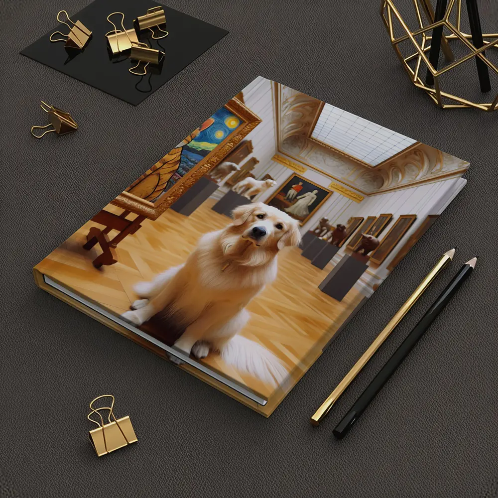 Golden Retriever Dog Art Gallery Museum – Notebooks