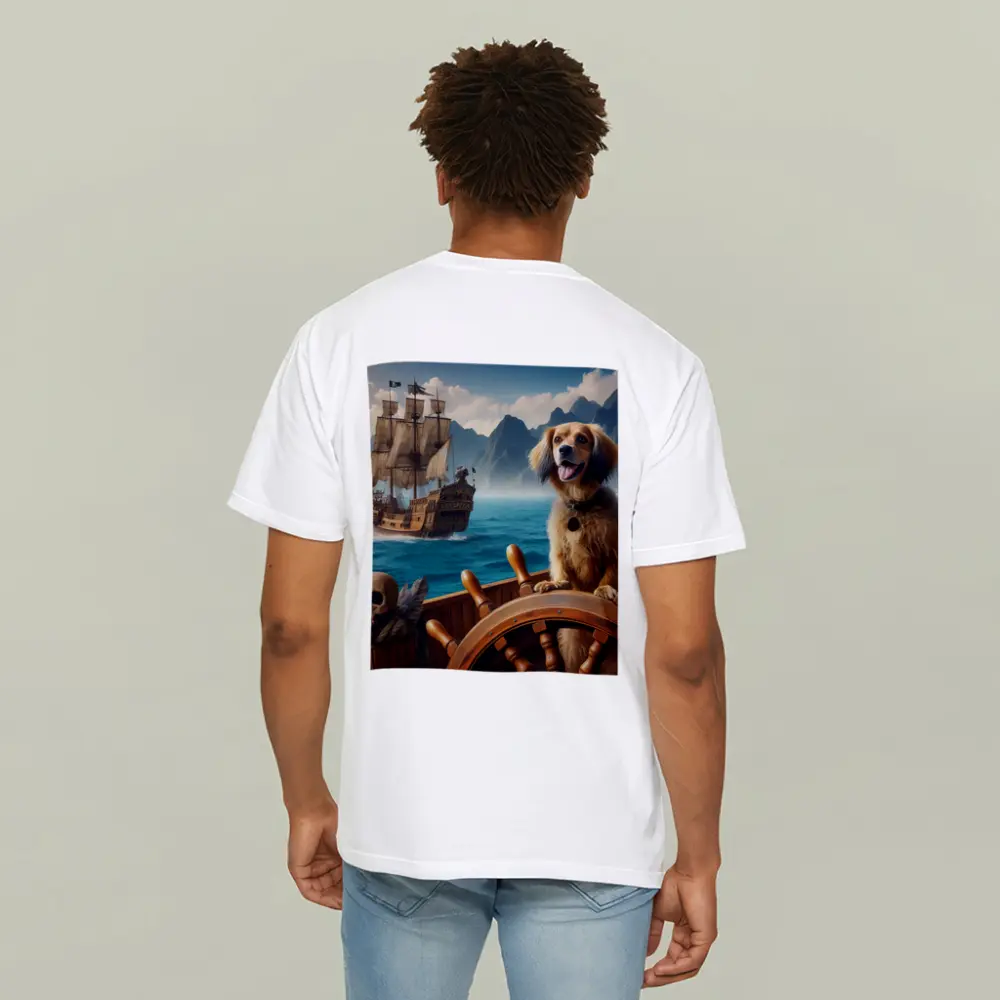 Happy Dog Pirate Ship Ocean Adventure – T-Shirts