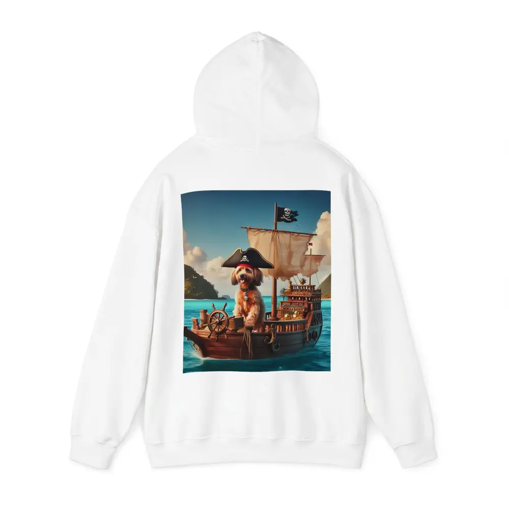 Goldendoodle Pirate Captain On Sailing Ship – Hoodies