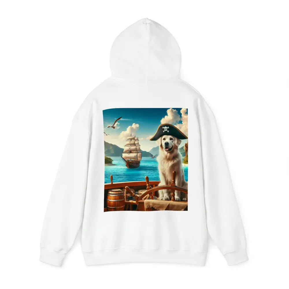 Golden Retriever Pirate Captain Tropical Ship – Hoodies