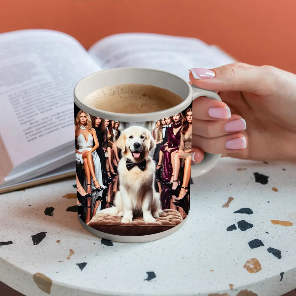 Golden Retriever Dog Fashion Show Glamour – Mugs