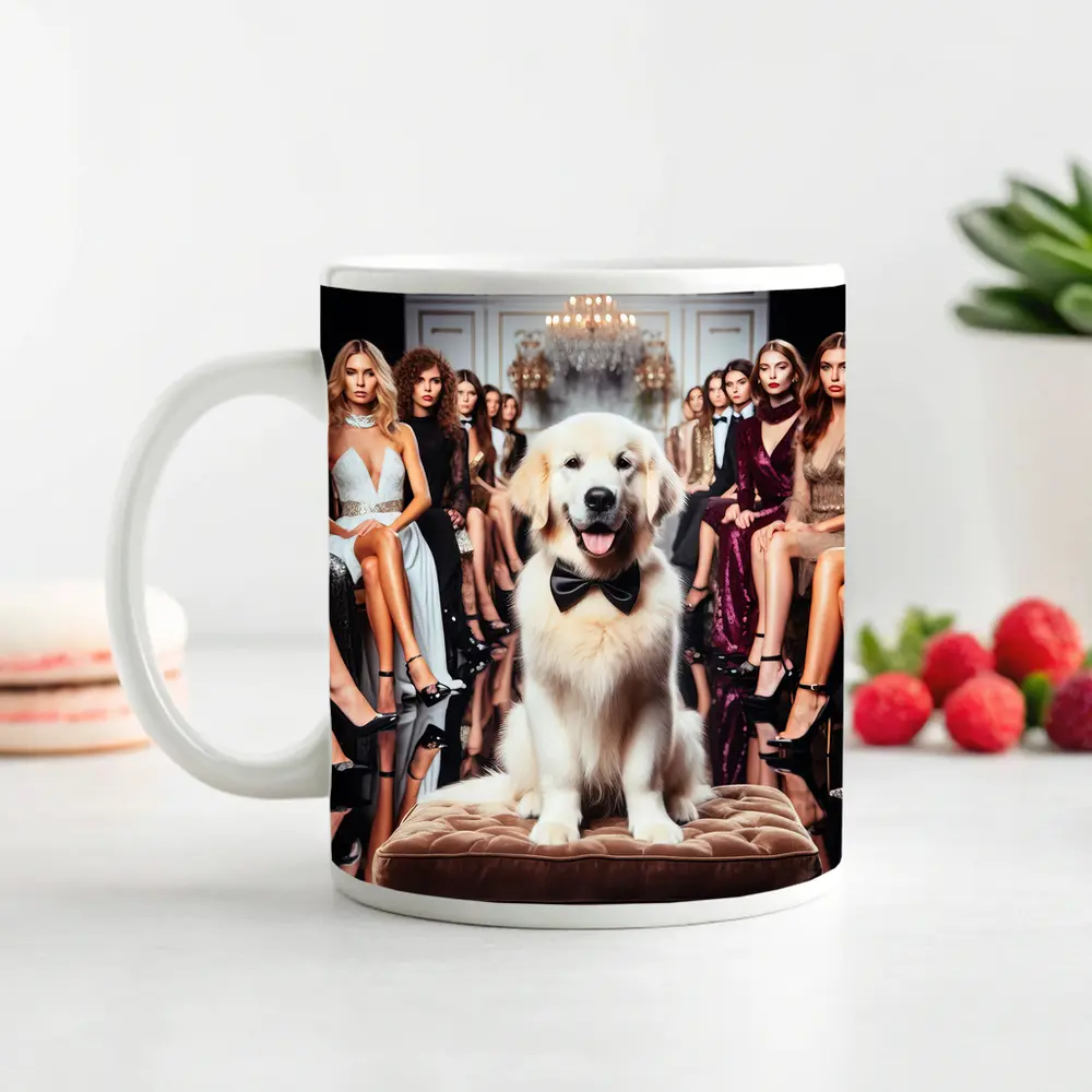 Golden Retriever Dog Fashion Show Glamour – Mugs
