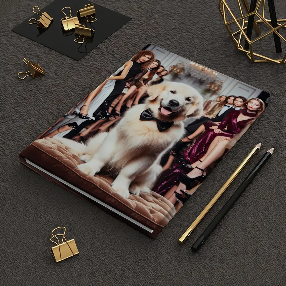 Golden Retriever Dog Fashion Show Glamour – Notebooks
