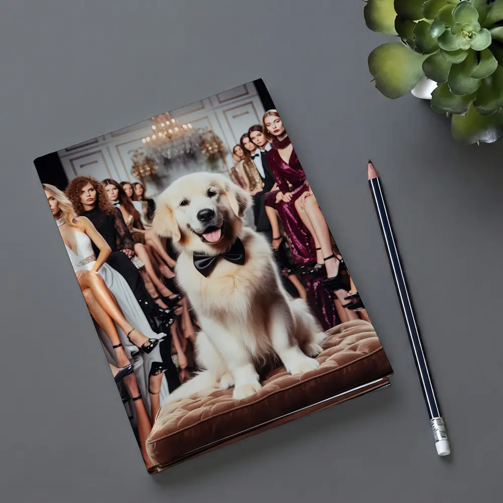 Golden Retriever Dog Fashion Show Glamour – Notebooks