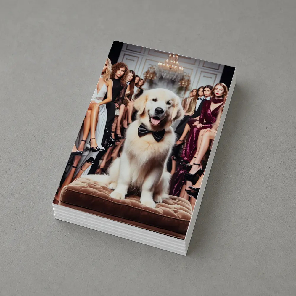 Golden Retriever Dog Fashion Show Glamour – Postcards