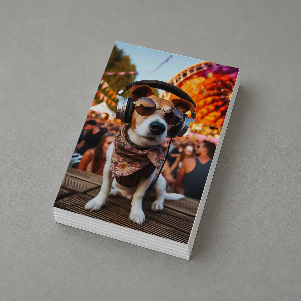 Jack Russell Terrier DJ Festival Crowd Scene – Postcards