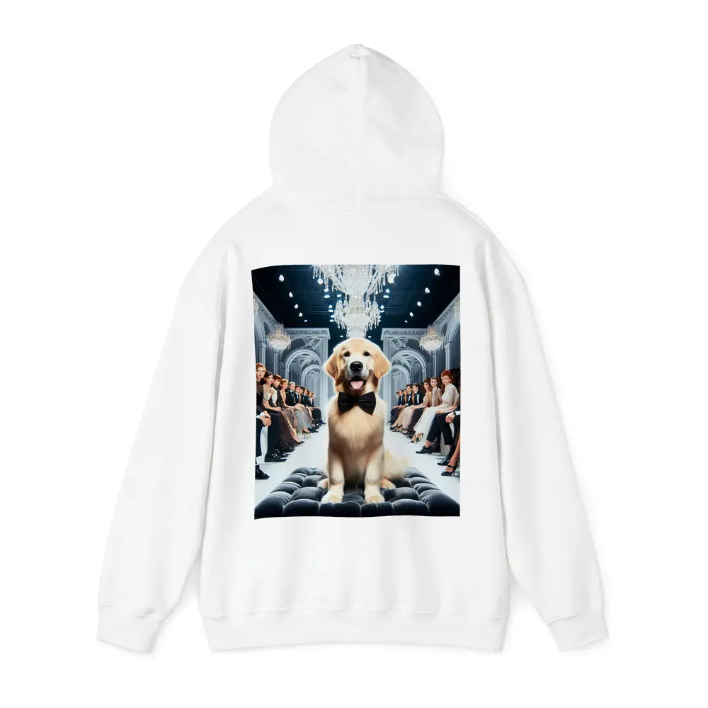 Golden Retriever Puppy Bow Tie Fashion Runway – Hoodies