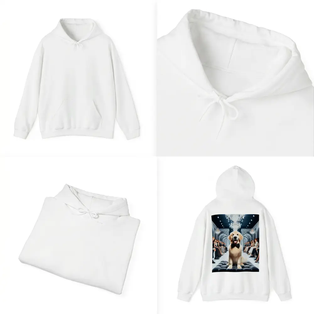 Golden Retriever Puppy Bow Tie Fashion Runway – Hoodies