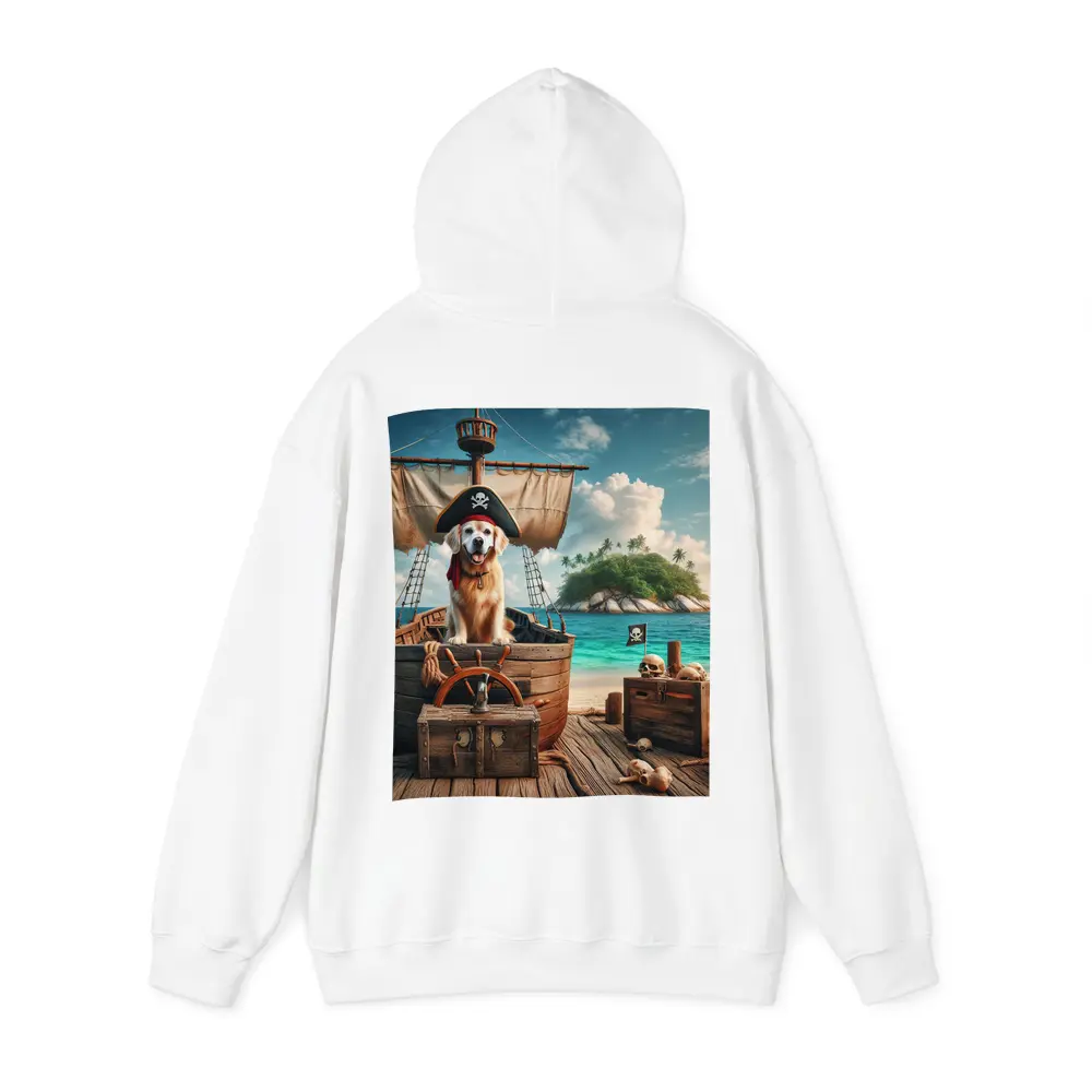 Golden Retriever Pirate Dog Tropical Island – Hoodies