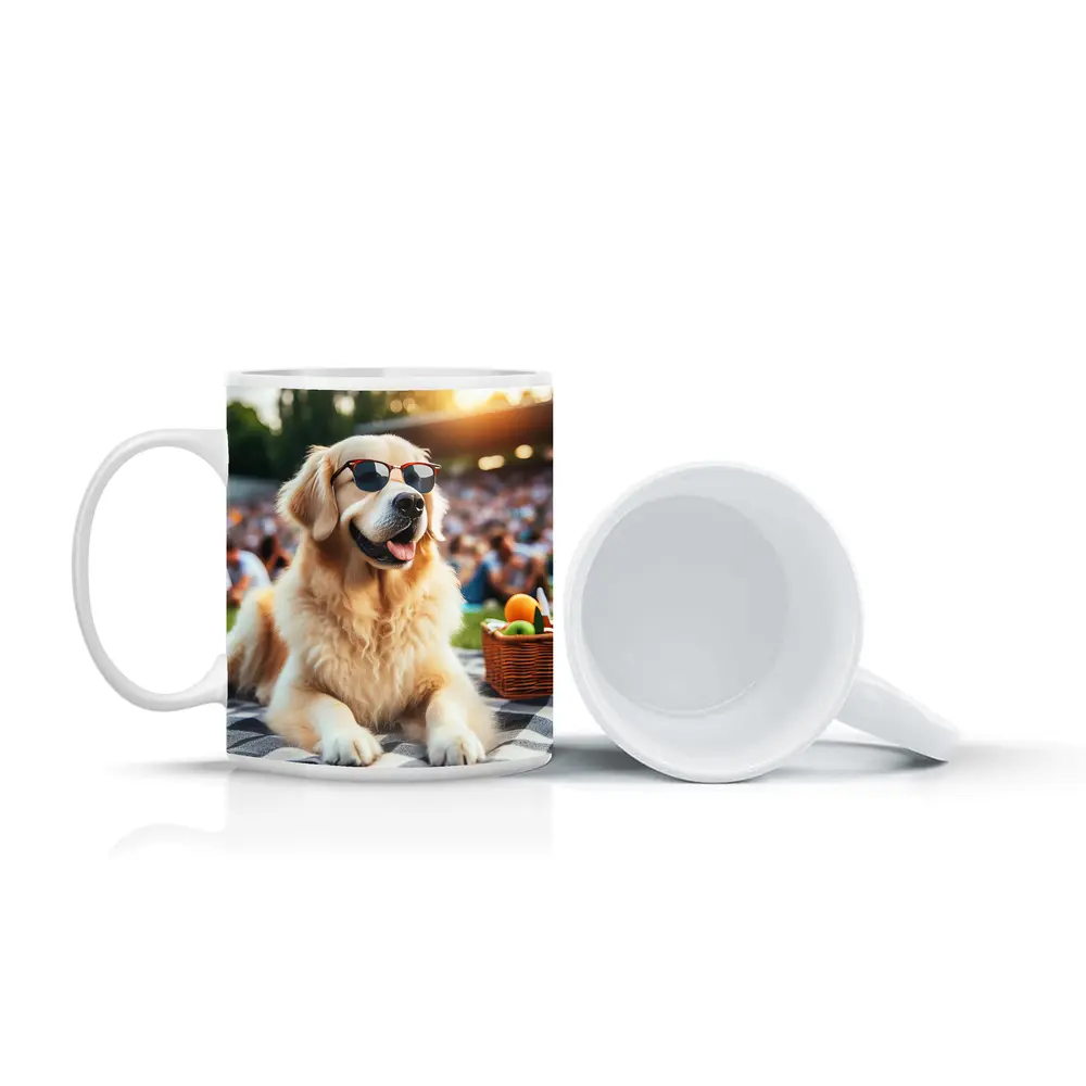 Golden Retriever Sunglasses Picnic Summer Outdoors – Mugs