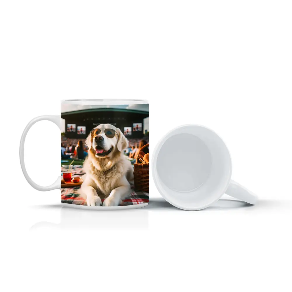 Golden Retriever Sunglasses Outdoor Concert Festival – Mugs