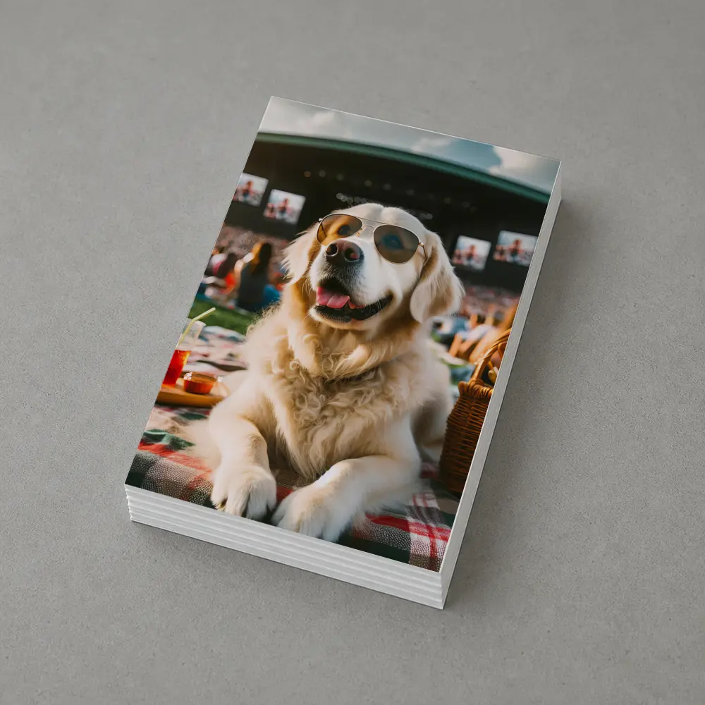 Golden Retriever Sunglasses Outdoor Concert Festival – Postcards