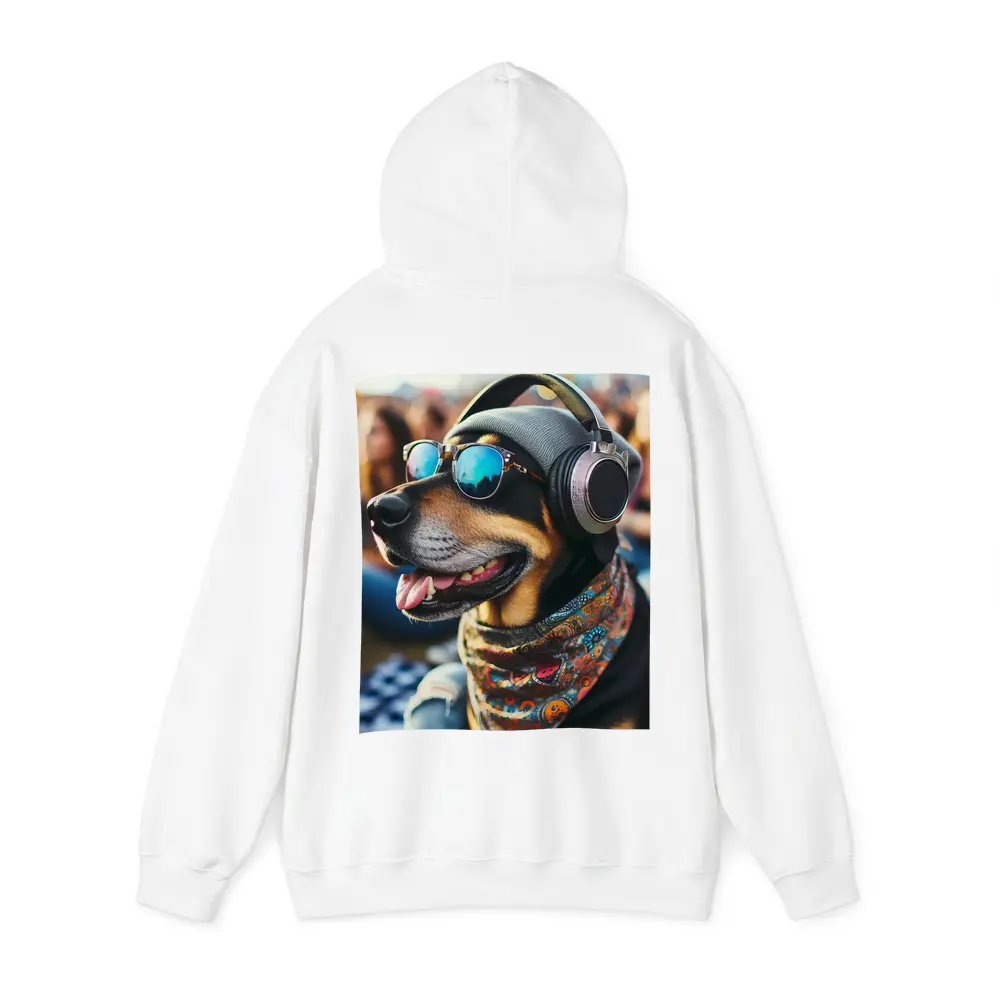 Cool Dog Sunglasses Headphones Music Festival – Hoodies