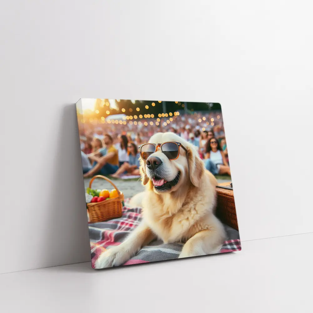 Golden Retriever Sunglasses Outdoor Summer Concert – Wall Art