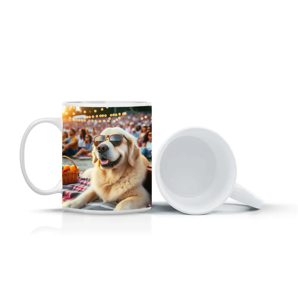Golden Retriever Sunglasses Outdoor Summer Concert – Mugs
