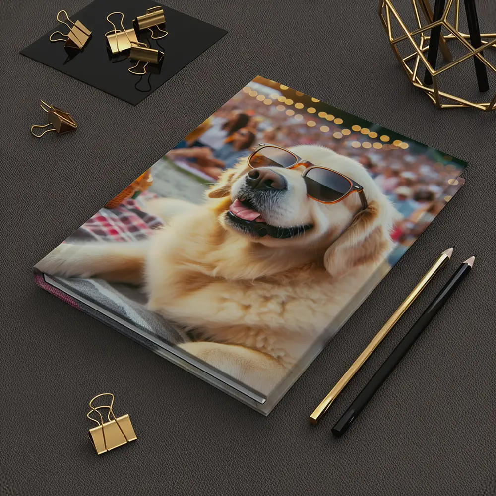 Golden Retriever Sunglasses Outdoor Summer Concert – Notebooks