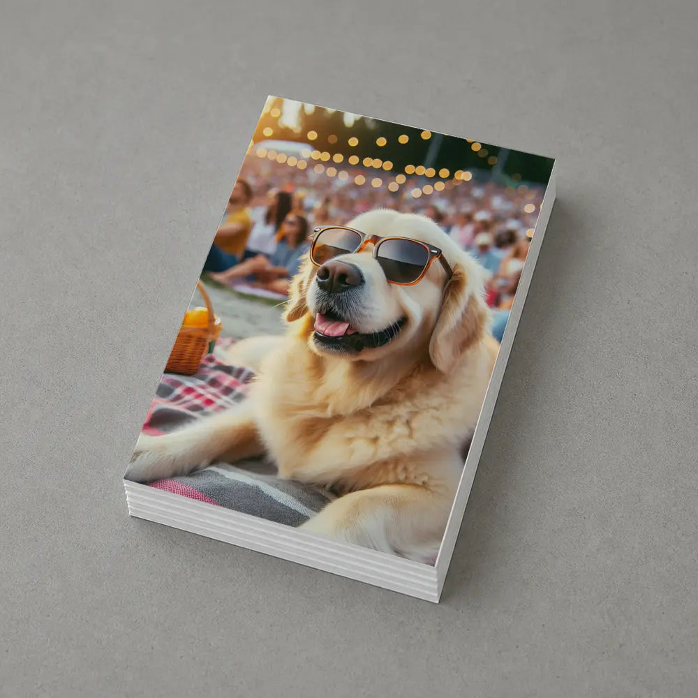 Golden Retriever Sunglasses Outdoor Summer Concert – Postcards