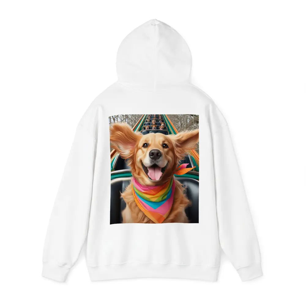 Golden Retriever Roller Coaster Ride Colorful Bandana – Hoodies