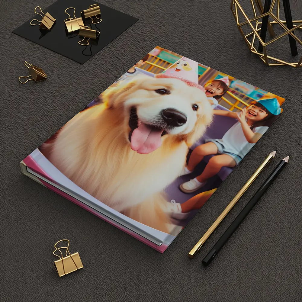 Golden Retriever Party Hat Amusement Park Ride – Notebooks