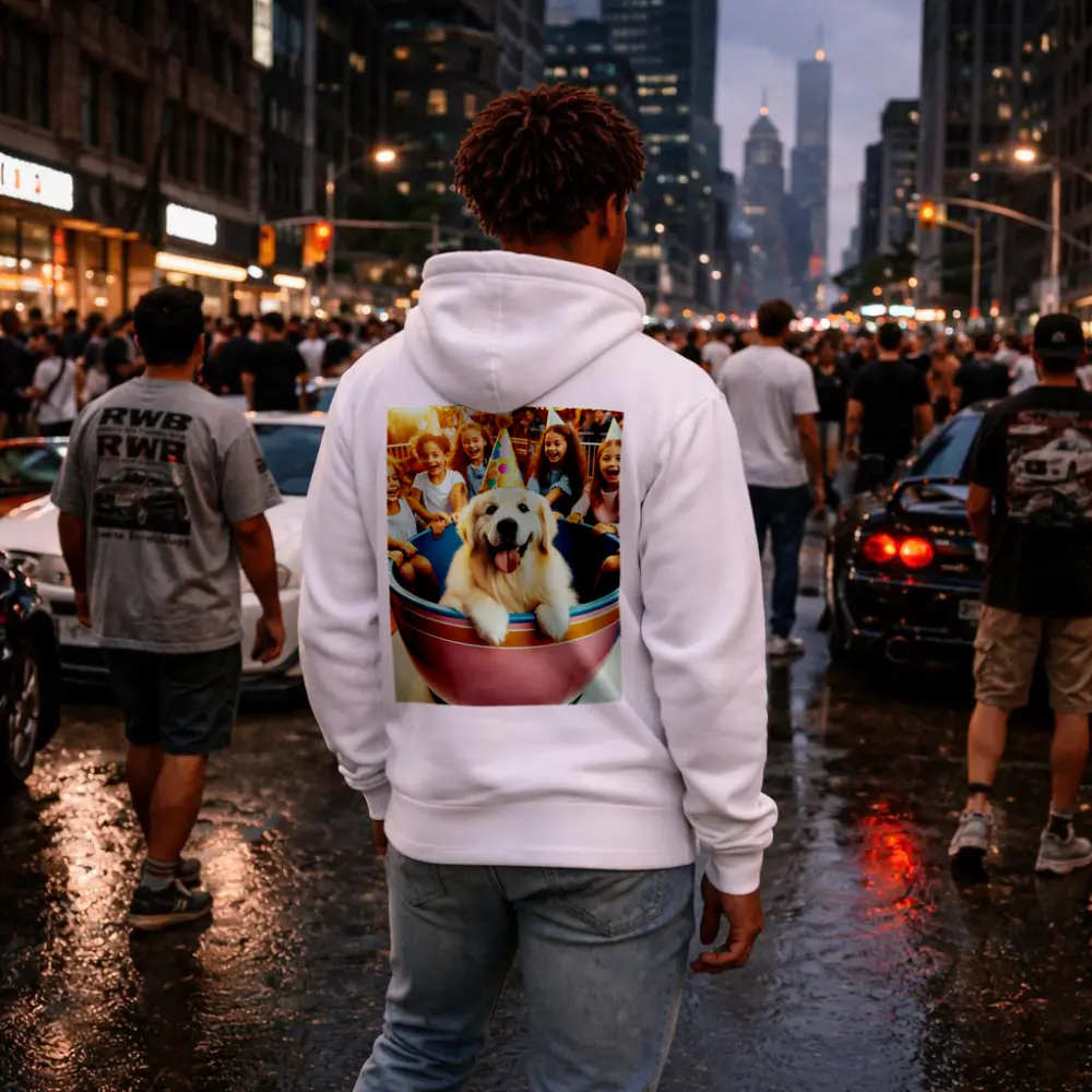 Golden Retriever Party Hat Teacup Ride Kids – Hoodies