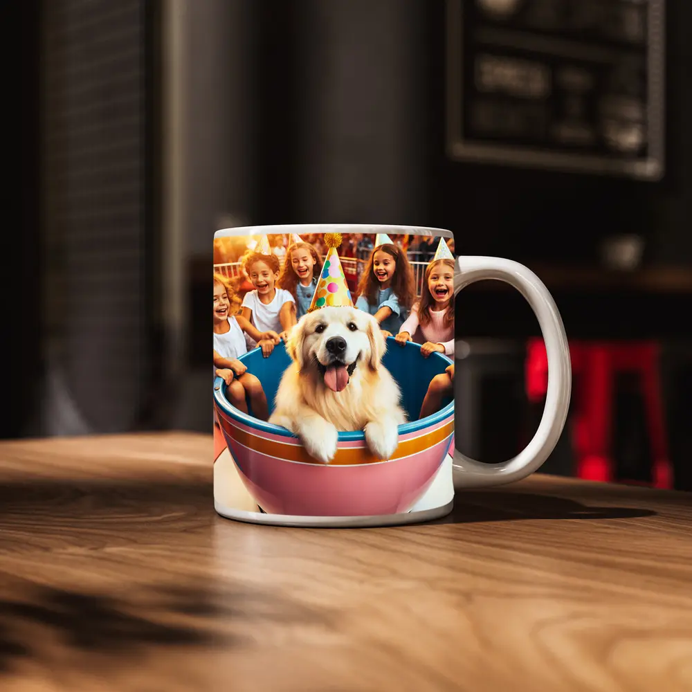 Golden Retriever Party Hat Teacup Ride Kids – Mugs