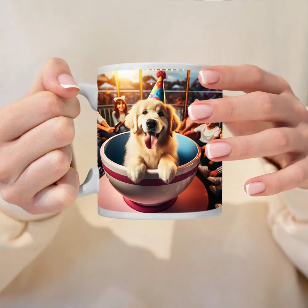 Golden Retriever Party Hat Teacup Ride Kids – Mugs
