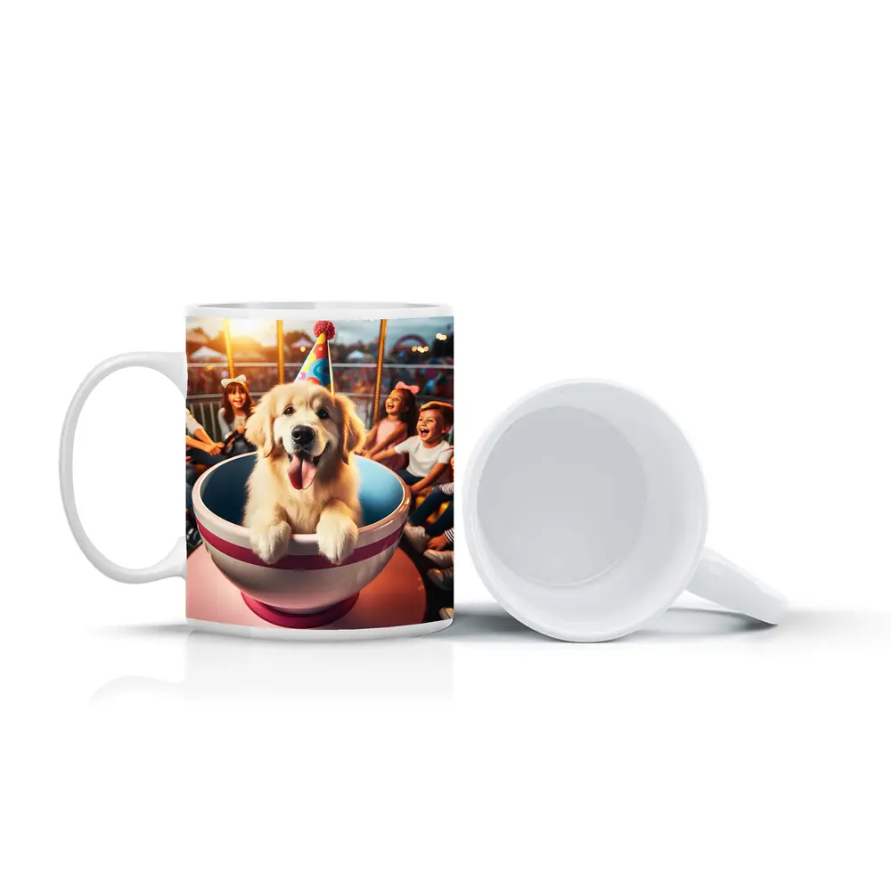 Golden Retriever Party Hat Teacup Ride Kids – Mugs