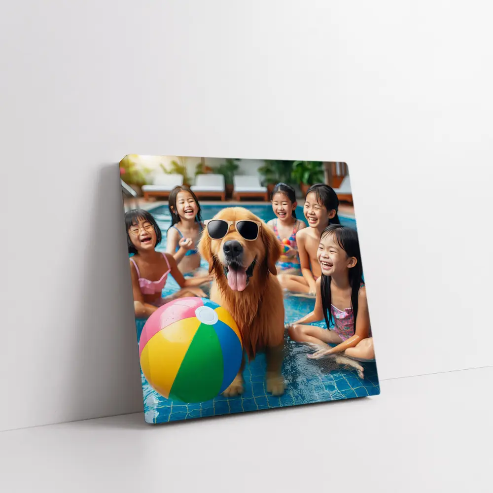 Golden Retriever Sunglasses Kids Pool Party – Wall Art