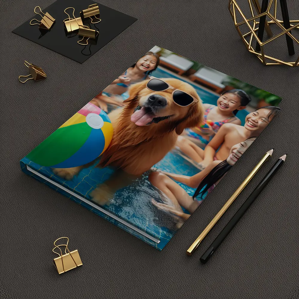 Golden Retriever Sunglasses Kids Pool Party – Notebooks