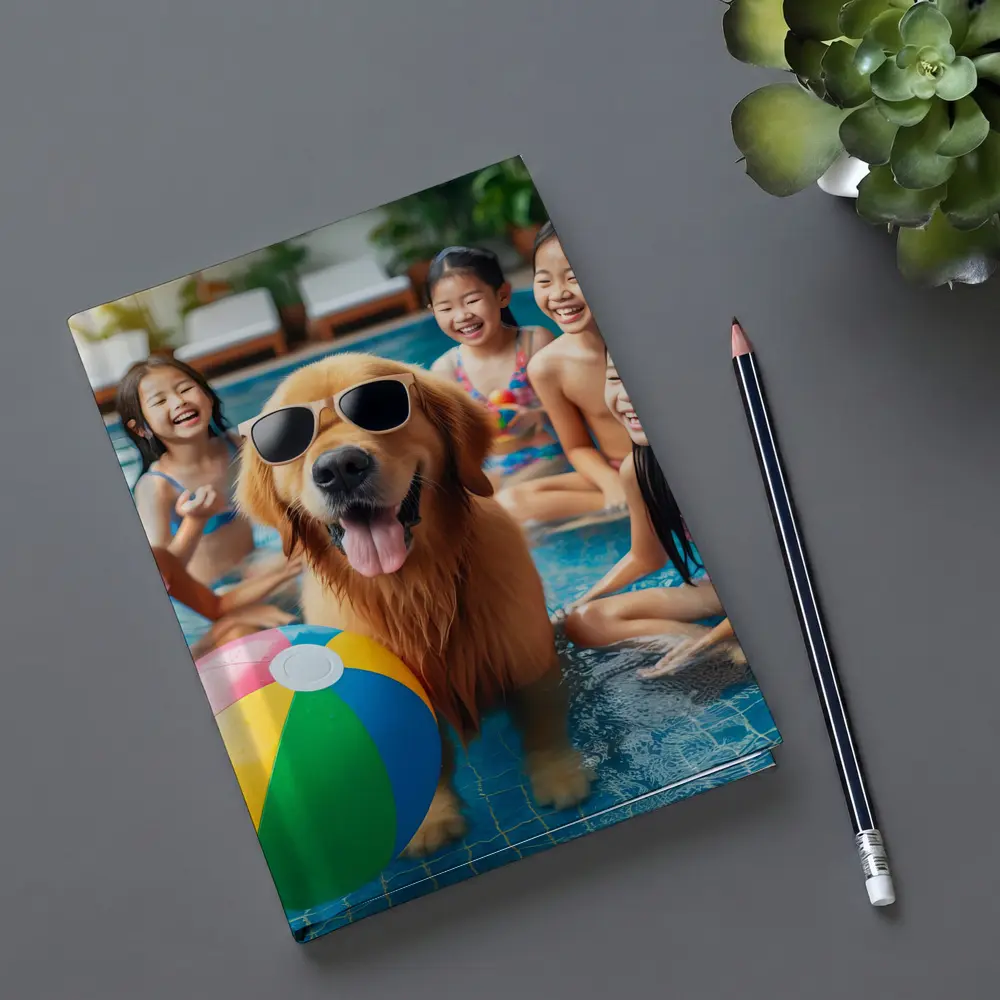 Golden Retriever Sunglasses Kids Pool Party – Notebooks