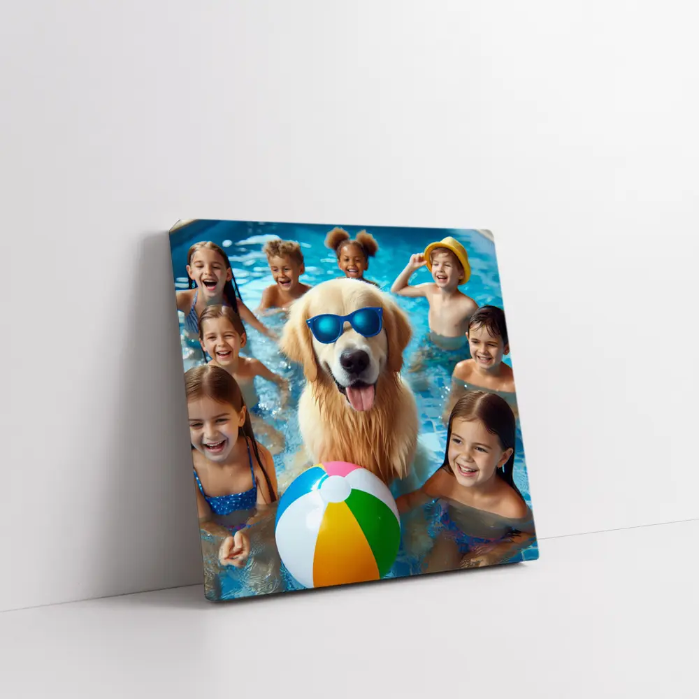 Golden Retriever Sunglasses Kids Pool Party – Wall Art