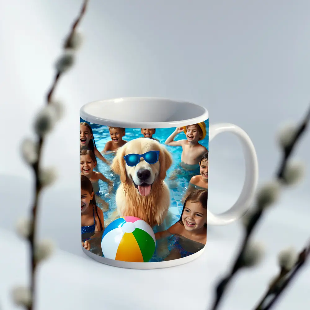 Golden Retriever Sunglasses Kids Pool Party – Mugs