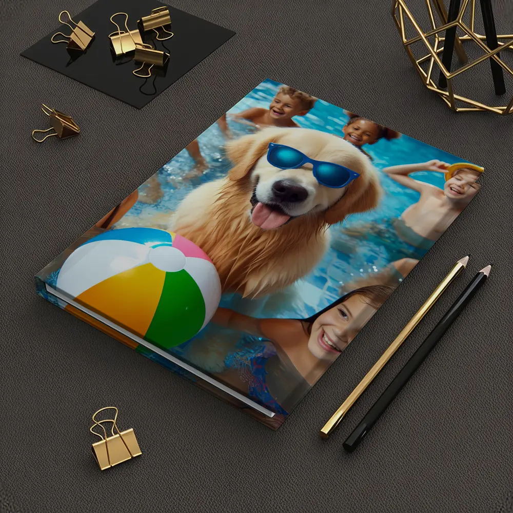 Golden Retriever Sunglasses Kids Pool Party – Notebooks