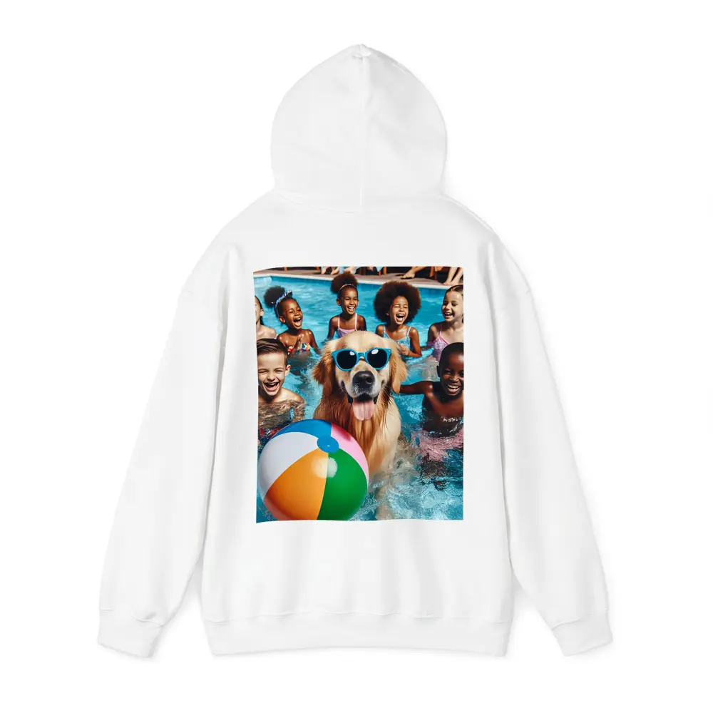 Golden Retriever With Sunglasses Pool Party – Hoodies