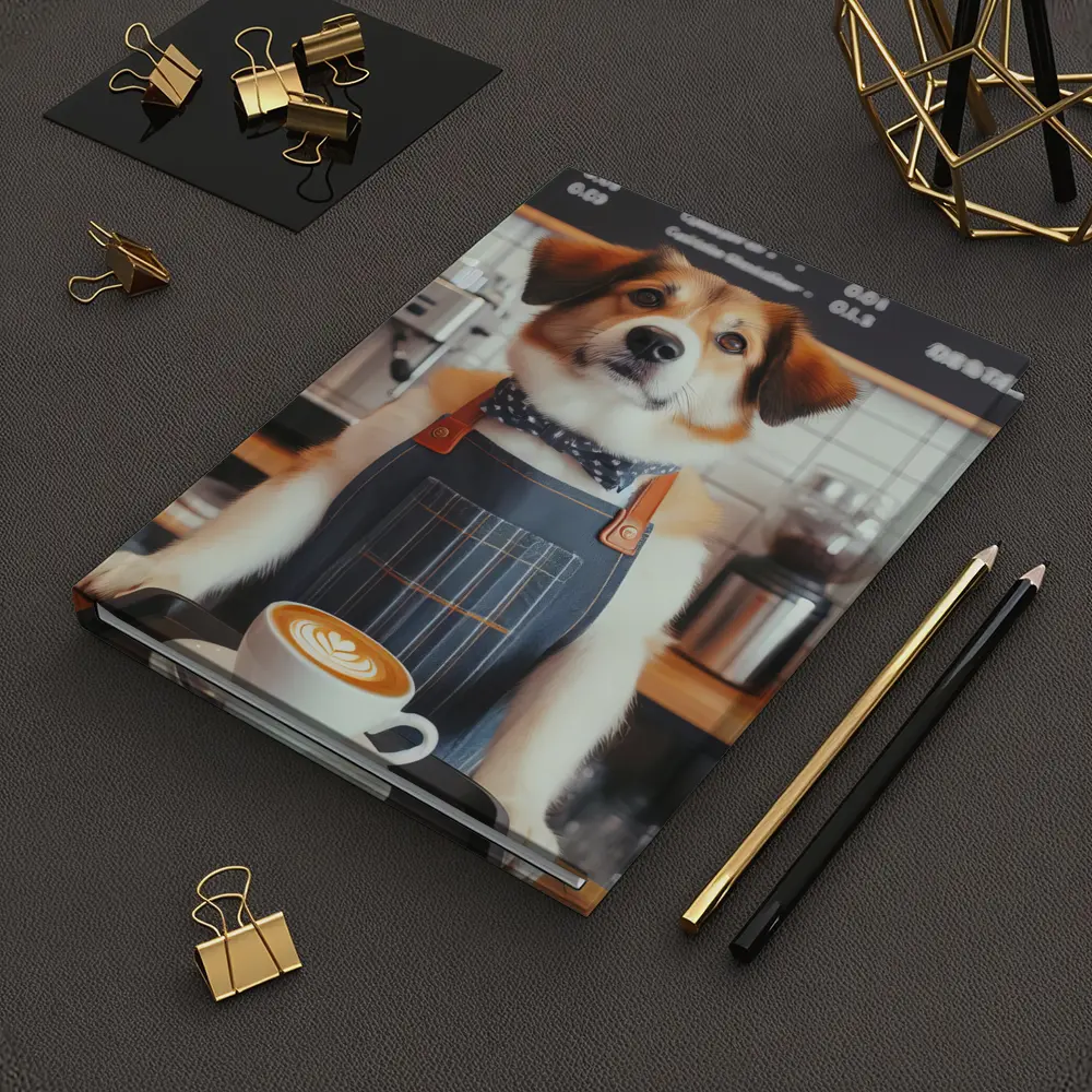 Dog Barista Serving Coffee In Cafe – Notebooks