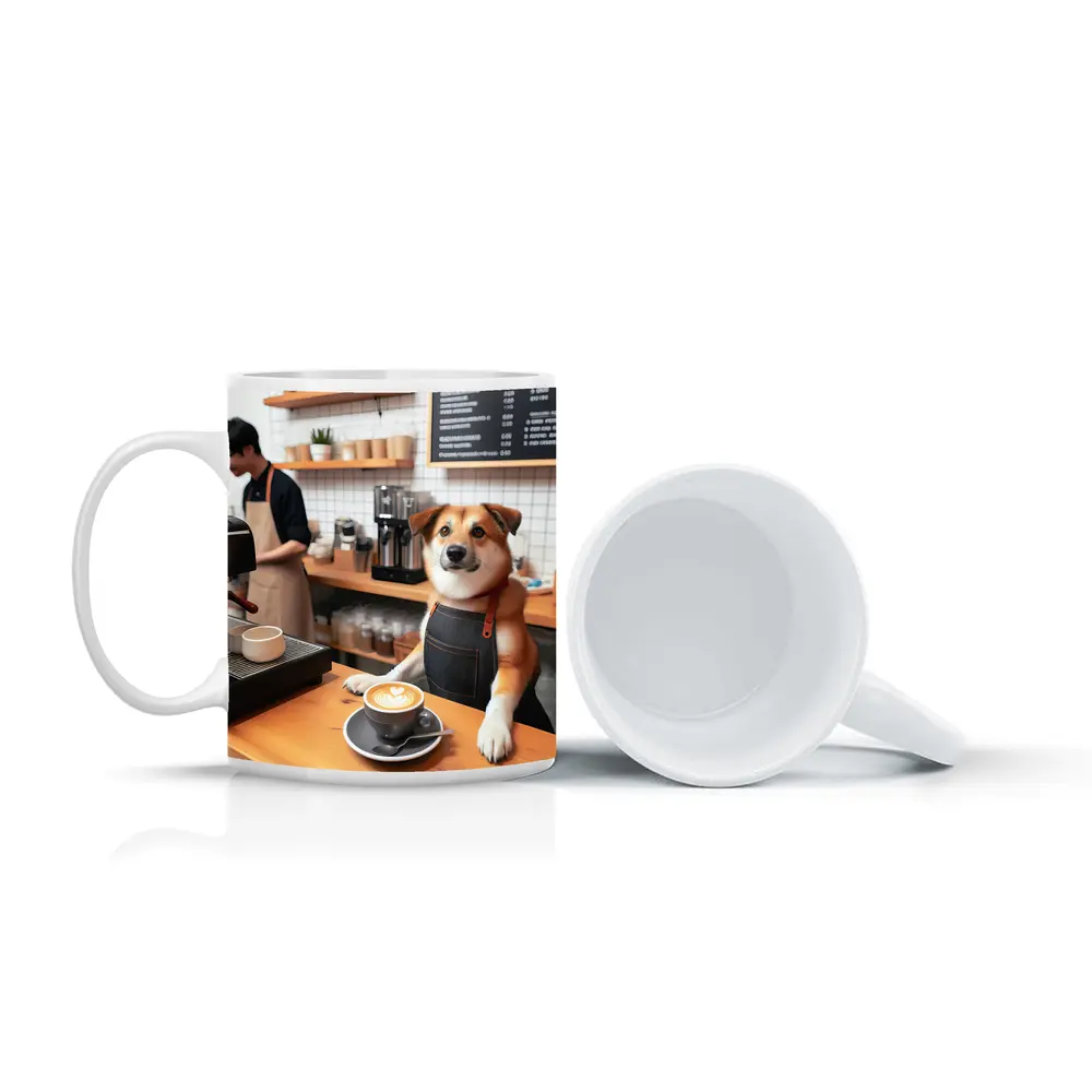 Shiba Inu Barista Dog Coffee Shop – Mugs